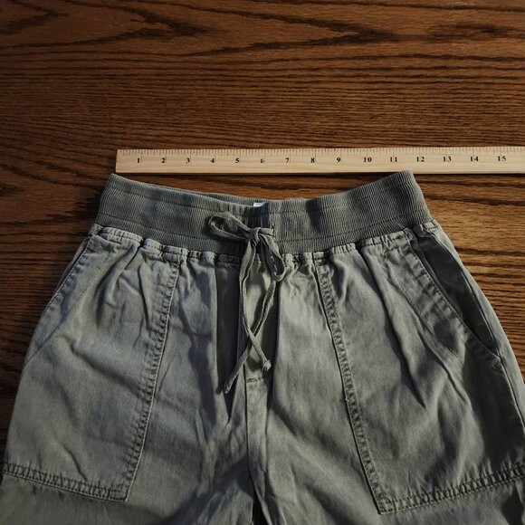 Habitual Green Cargo Jogger Pants Women's XS Soft Pull On Vetiver Tencel Blend - Picture 7 of 9